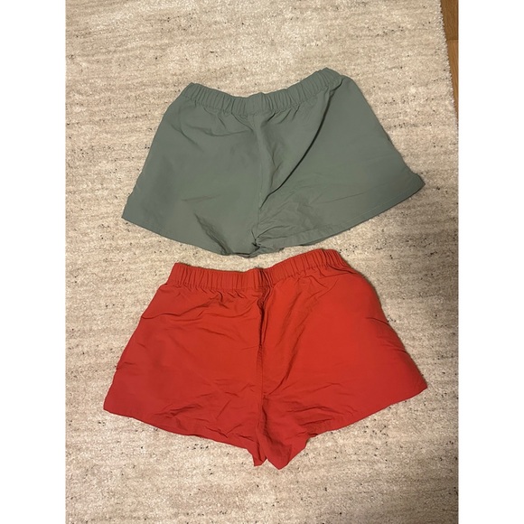 Two Patagonia Green and Orange Shorts - Picture 2 of 9